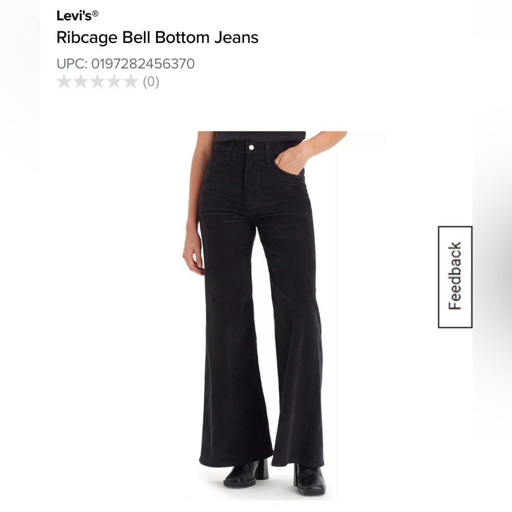 Levi’s Ribcage Bell - black corduroy